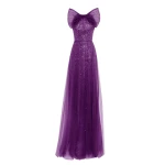 Gemy Maalouf Bow Halter-Neckline Purple Dress