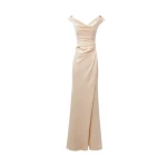 Gemy Maalouf Bow-Shoulder Drapped Dress