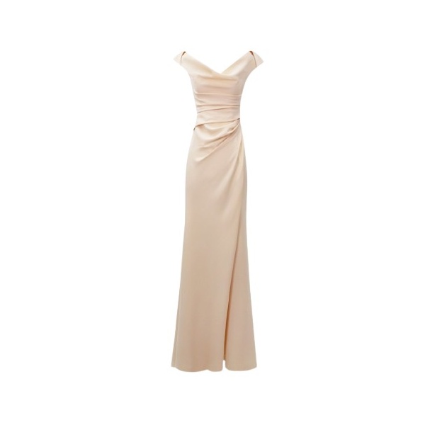 Gemy Maalouf Bow-Shoulder Drapped Dress