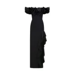 Gemy Maalouf Crepe Ruffled Dress