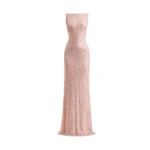 Gemy Maalouf Criss-Cross Beaded Dress