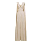 Gemy Maalouf Deep V-Neckline Champagne Jumpsuit Gemy Maalouf Deep V-Neckline Champagne Jumpsuit
