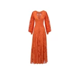 Gemy Maalouf Draped Bishop Sleeves Dress