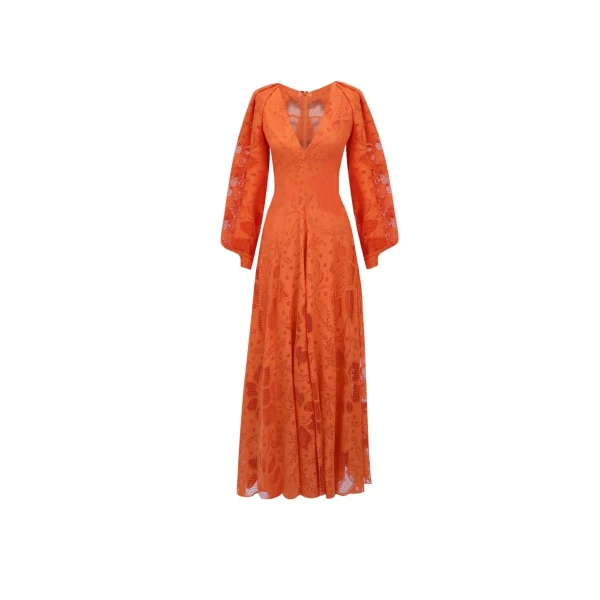 Gemy Maalouf Draped Bishop Sleeves Dress