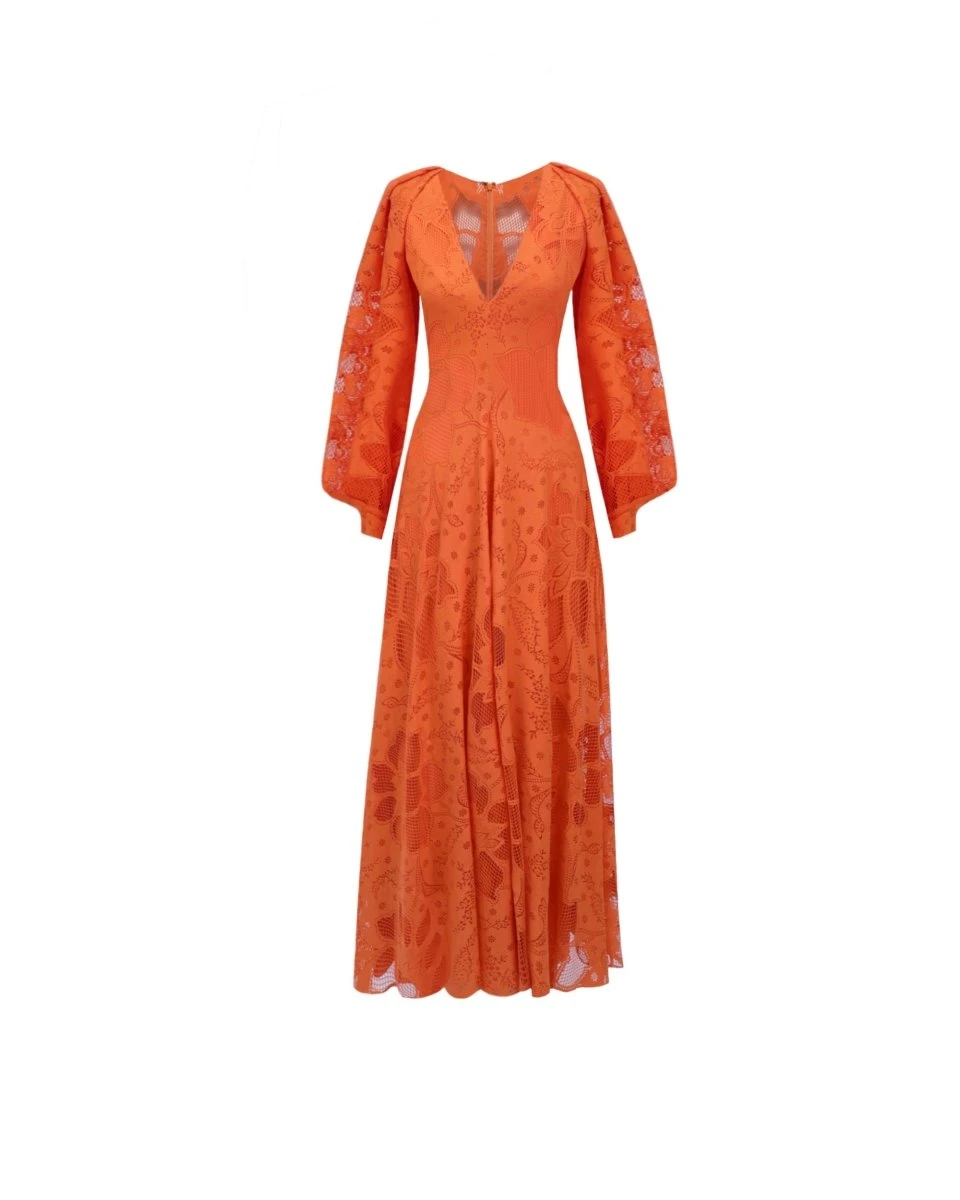 Gemy Maalouf Draped Bishop Sleeves Dress Gemy Maalouf Draped Bishop Sleeves Dress