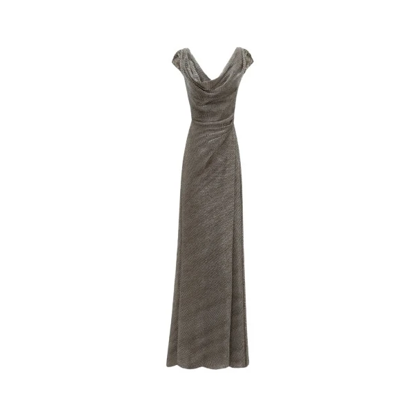 Gemy Maalouf Draped Cowl-Neckline Dress