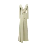 Gemy Maalouf Draped Cut-Out Shoulder Dress