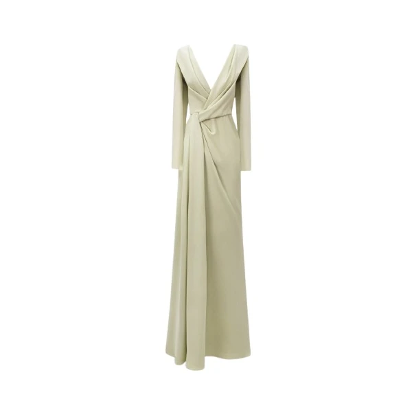 Gemy Maalouf Draped Cut-Out Shoulder Dress