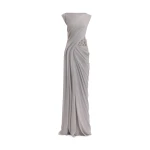 Gemy Maalouf Draped High-Neck Beaded Dress