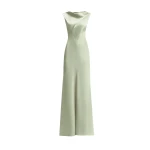 Gemy Maalouf Draped Long Dress with V-Bodice
