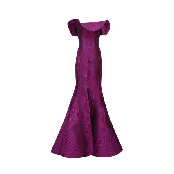 Gemy Maalouf Draped Off-Shoulders Dress