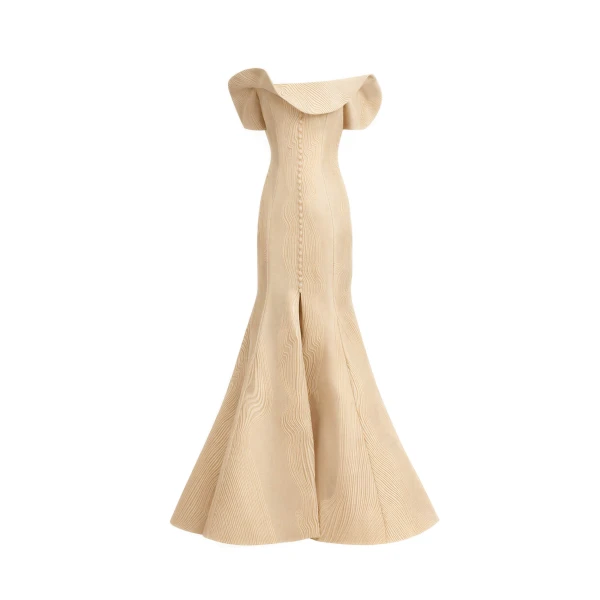 Gemy Maalouf Draped Off-Shoulders Dress