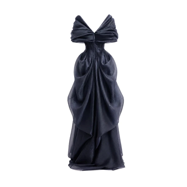 Gemy Maalouf Draped V-Neck Corset Dress