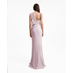 Gemy Maalouf Embellished Asymmetrical Neckline Dress