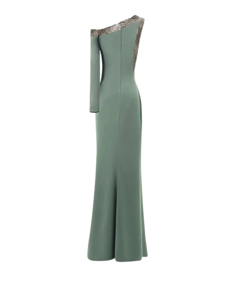 Gemy-Maalouf-Embellished-Asymmetrical-Neckline-Dress-coveti-368713_nobg Gemy Maalouf Embellished Asymmetrical Neckline Dress