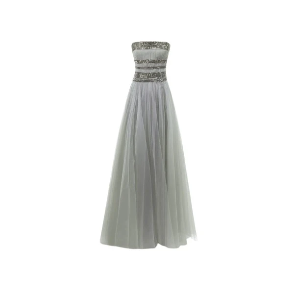 Gemy Maalouf Embellished Corset Tulle Dress