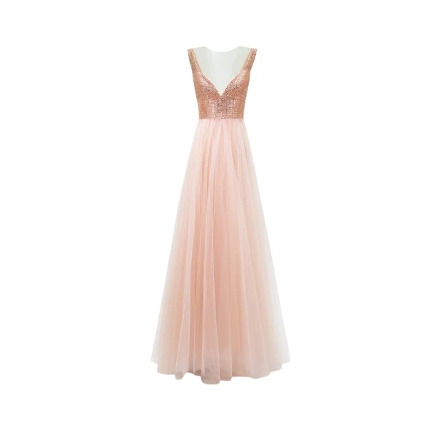 Gemy Maalouf Embellished Corseted Tulle Dress