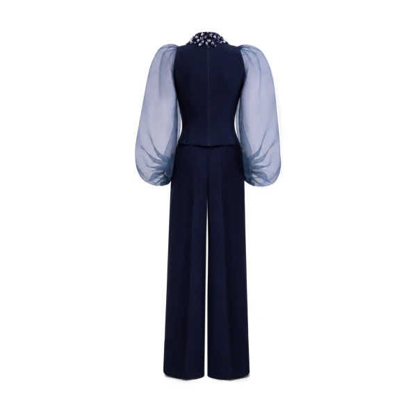 Gemy Maalouf Embellished High-Neck Set