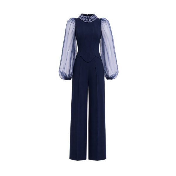Gemy Maalouf Embellished High-Neck Set