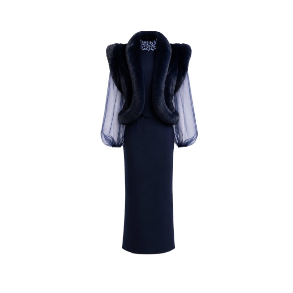 Gemy Maalouf Embellished High-Neck Set