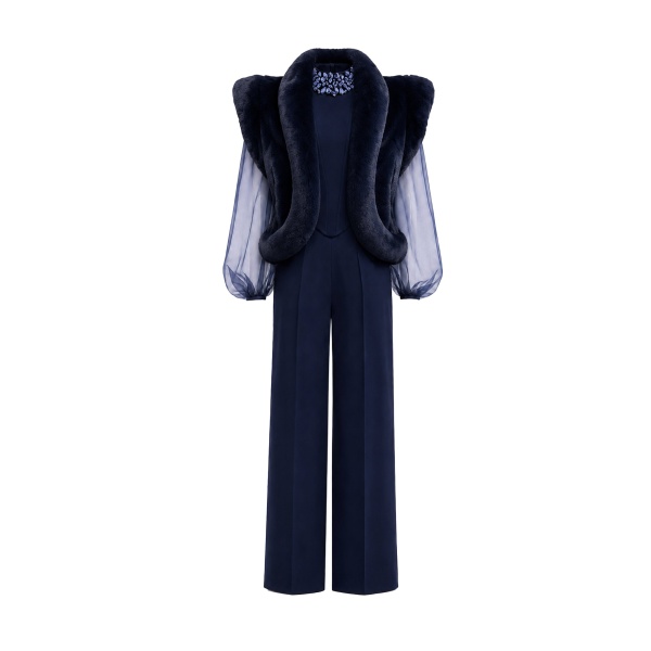Gemy Maalouf Embellished High-Neck Set
