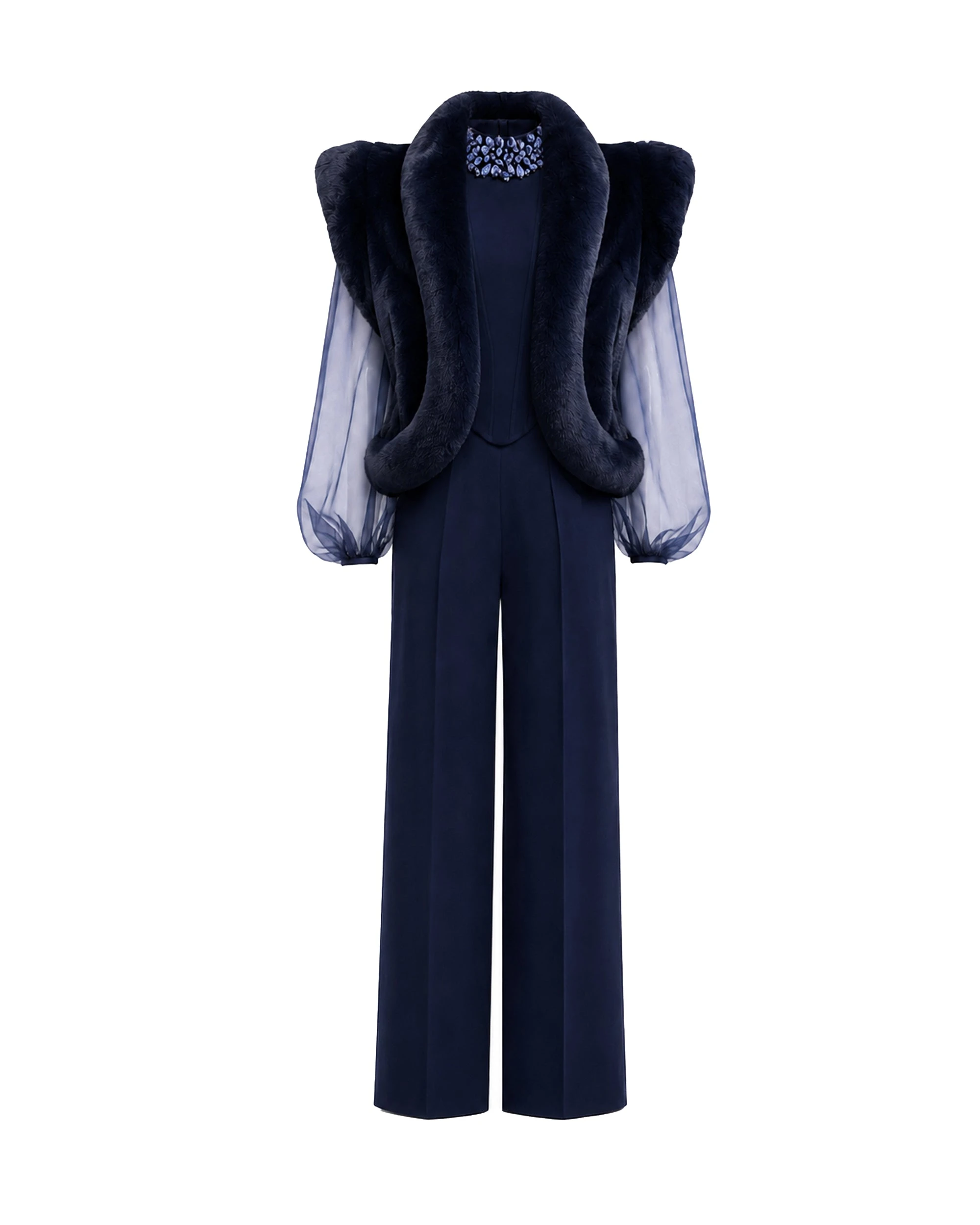 Gemy Maalouf Embellished High-Neck Set Gemy Maalouf Embellished High-Neck Set