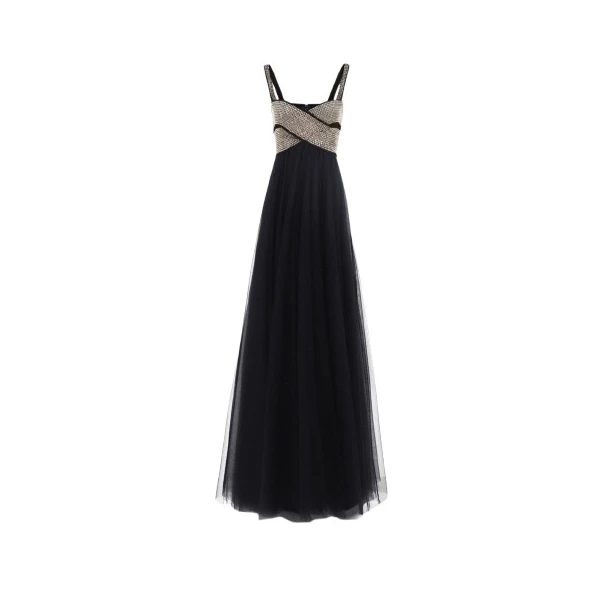 Gemy Maalouf Embellished Top Bow-Like Dress