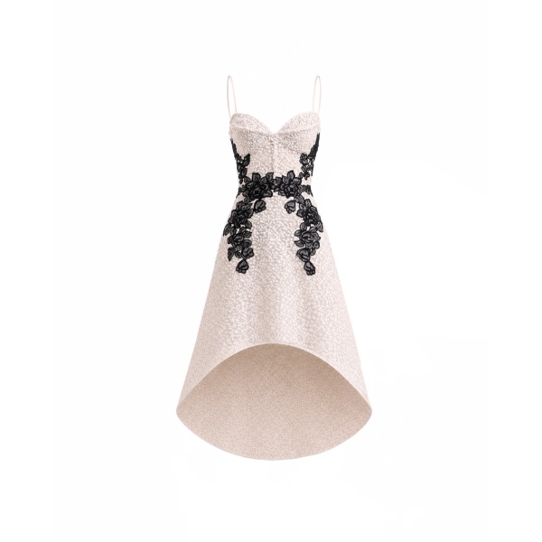 Gemy Maalouf Floral Balloon Mini Dress