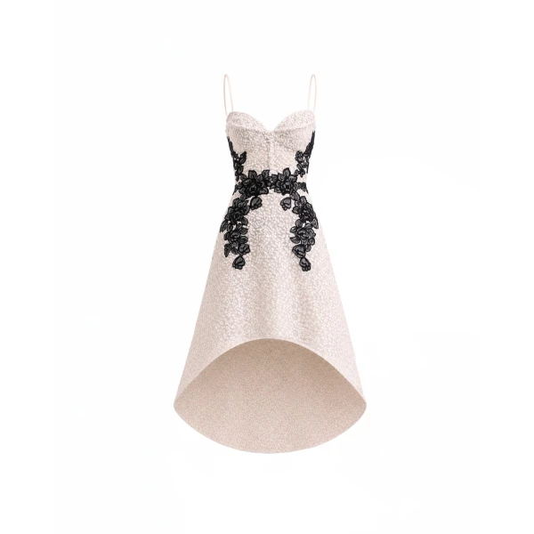 Gemy Maalouf Floral Balloon Mini Dress