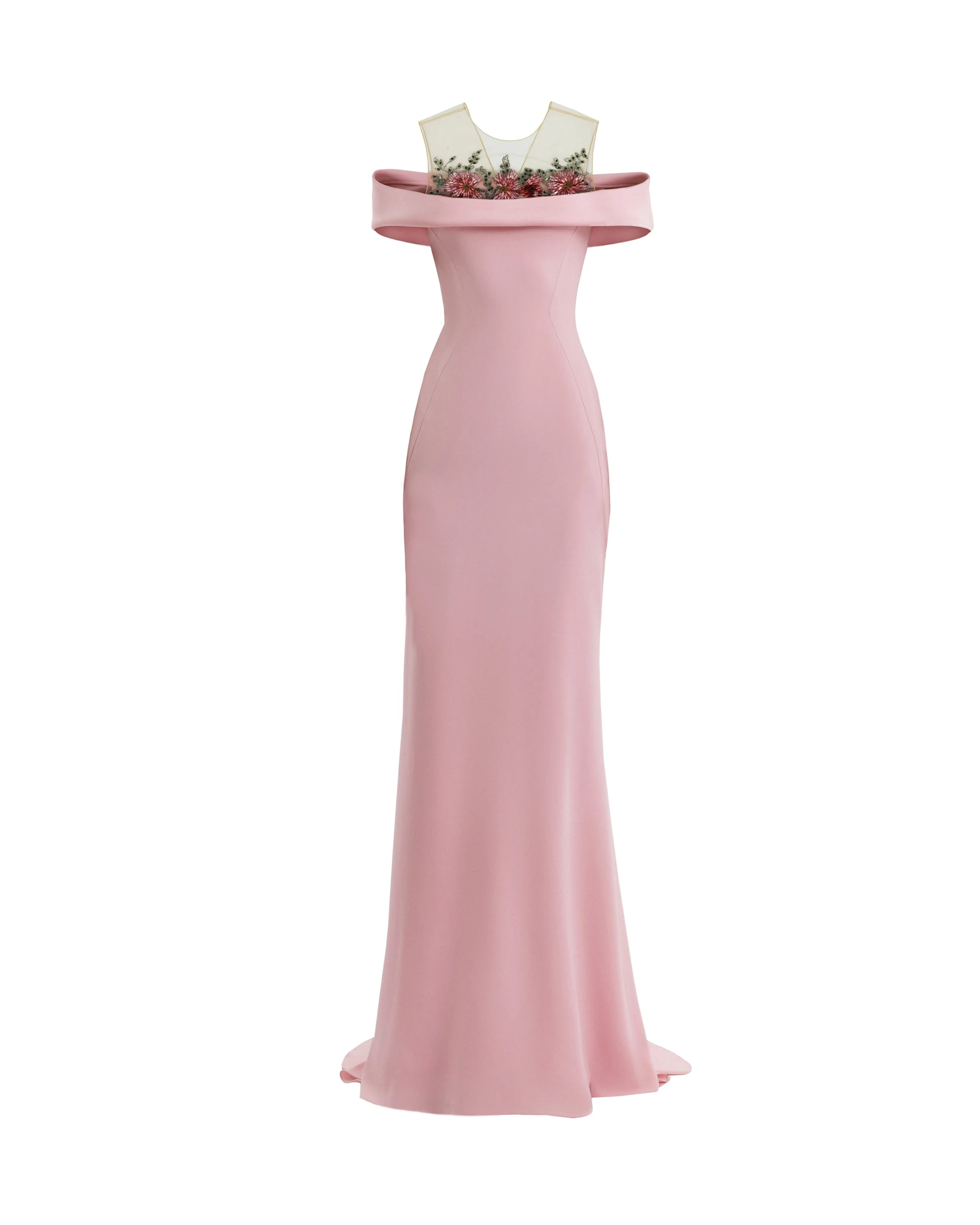 Gemy Maalouf Floral Beaded Off-Shoulder Dress Gemy Maalouf Floral Beaded Off-Shoulder Dress