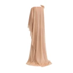 Gemy Maalouf Floral Neckline Asymmetrical Dress