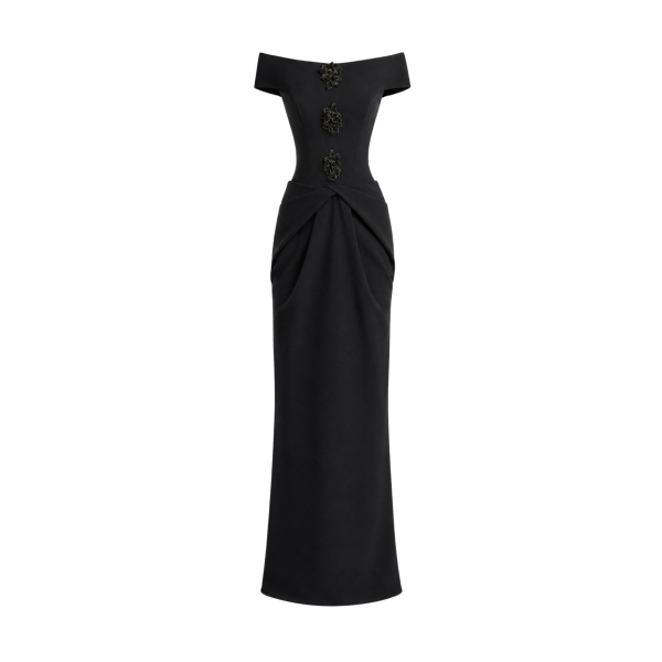 Gemy Maalouf Floral Off-Shoulder Dress