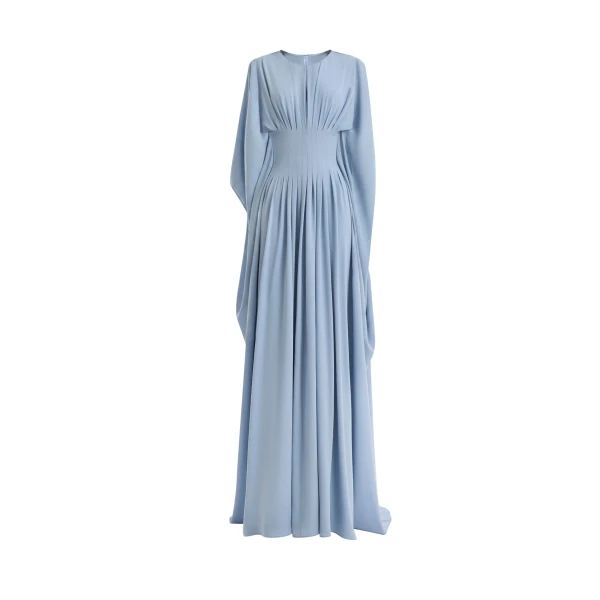 Gemy Maalouf Flowy High-Neck Dress