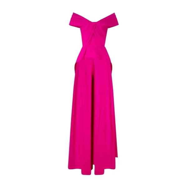Gemy Maalouf Fuchsia Taffeta Set