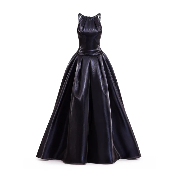 Gemy Maalouf Halter Neck Embellished Dress