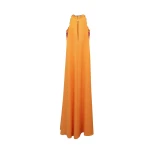 Gemy Maalouf Halter Neckline Dress with Floral Corset