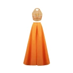 Gemy Maalouf Halter-Neckline Top with Draped Skirt Gemy Maalouf Halter-Neckline Top with Draped Skirt