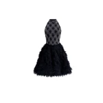 Gemy Maalouf High-Collar Beaded Dress