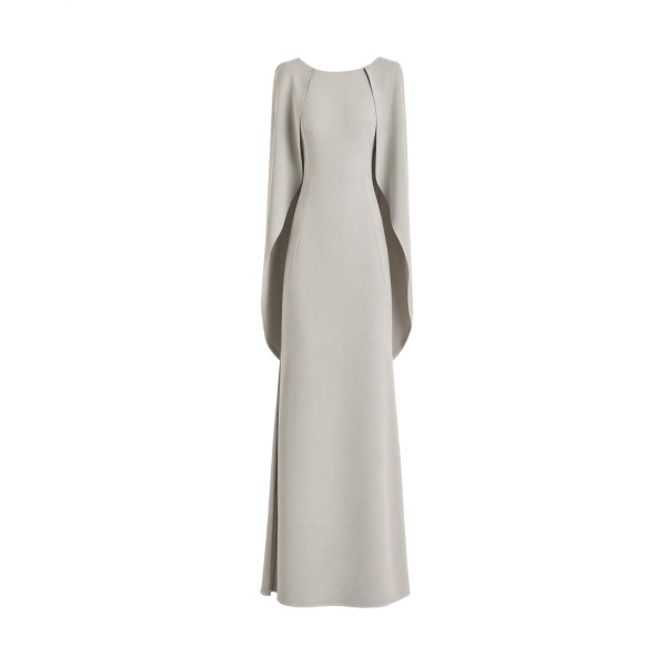 Gemy Maalouf High-Neck Dress with Cape Sleeves