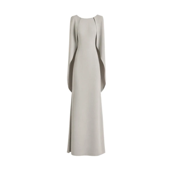Gemy Maalouf High-Neck Dress with Cape Sleeves