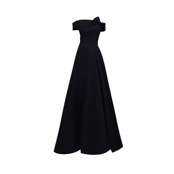 Gemy Maalouf Jacquard Waistline Dress