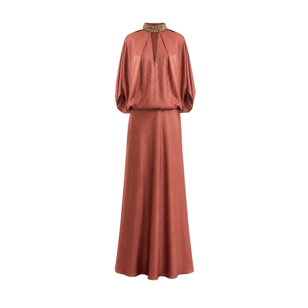 Gemy Maalouf Keyhole Batwing Dress