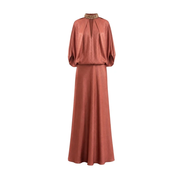 Gemy Maalouf Keyhole Batwing Dress