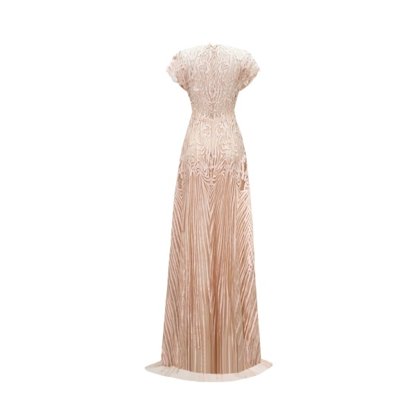 Gemy Maalouf Laser-Cut Embroidery Dress