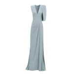 Gemy Maalouf Long Dress With Bolero-Like Sleeve