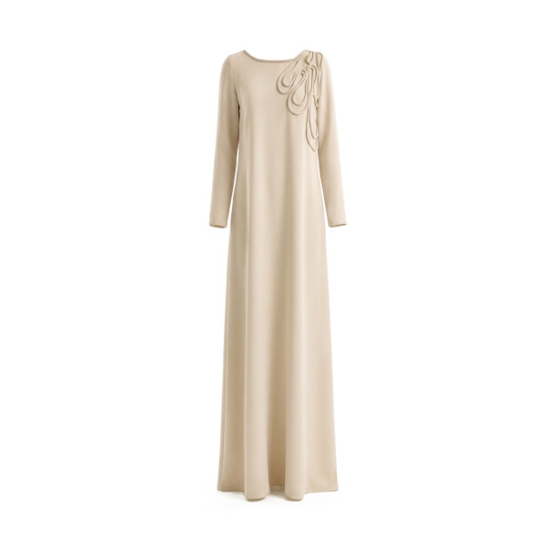 Gemy Maalouf Long-Sleeve A-Line Dress