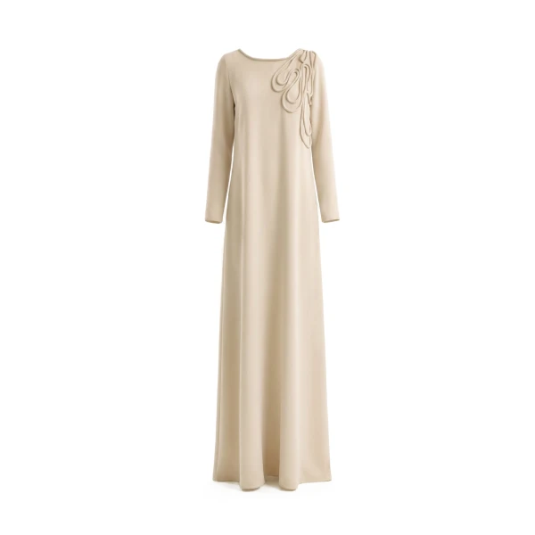 Gemy Maalouf Long-Sleeve A-Line Dress