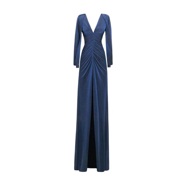 Gemy Maalouf Long Sleeve Gathered Dress