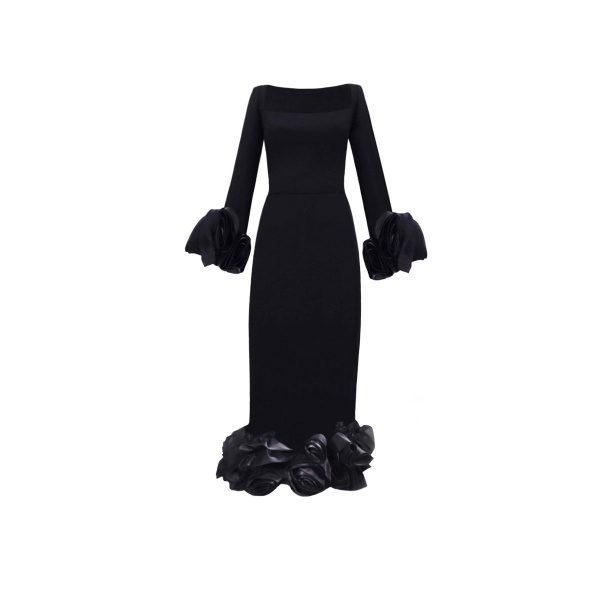 Gemy Maalouf Midi Crepe Dress