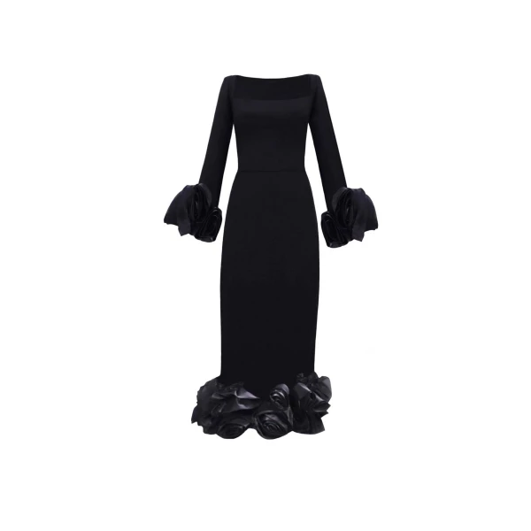 Gemy Maalouf Midi Crepe Dress